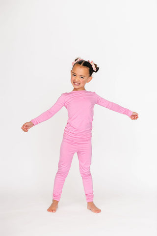 Kids Pink Poppy Pajama Set | Tiny Talulah