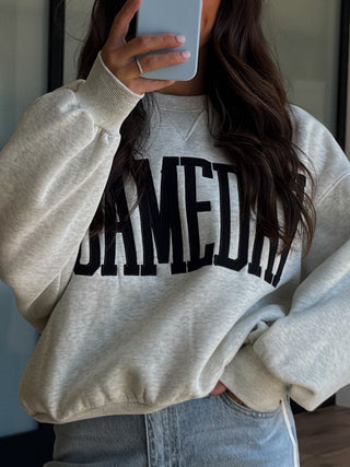 "GAMEDAY" Sweatshirt | Heather Grey