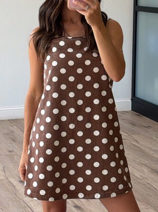 Noelle Denim Dress | Polka Dot