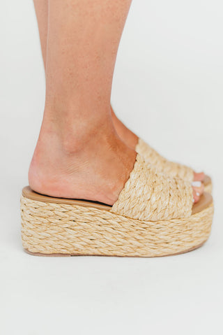 Mallorca Platform Raffia Sandals