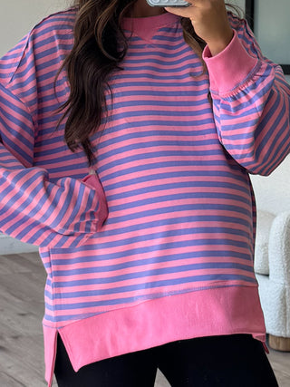 Seeing Stripes Pullover | Cotton Candy