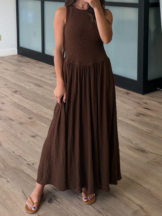 Ophelia Smocked Dress | Espresso