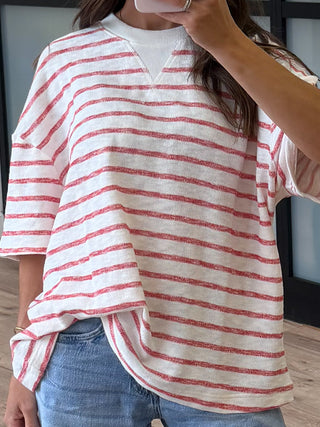 Boat Day Boyfriend Tee | Red