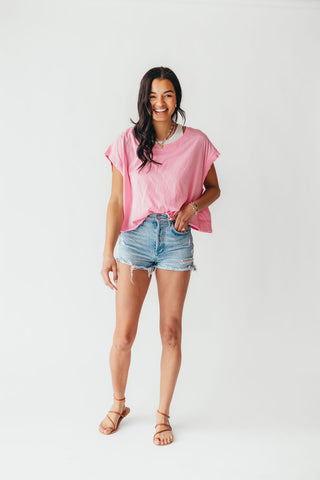 Transcend Cut-Out Tee | Bubblegum