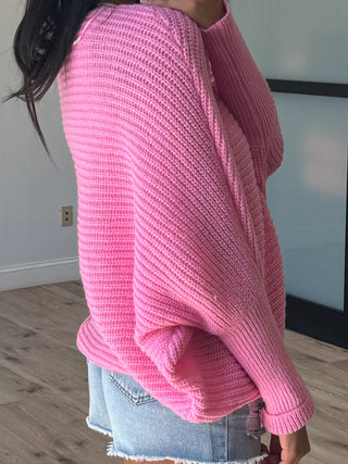 Harmony Ribbed Knit Sweater | Bubblegum