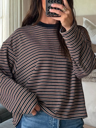 Off The Scene Long Sleeve Top | Toffee Tide