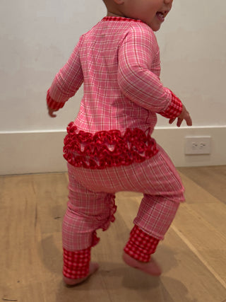 Pink Picnic Ruffle Zippy | Tiny Talulah