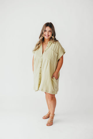 Coastal Core Cotton Dress | Pistachio