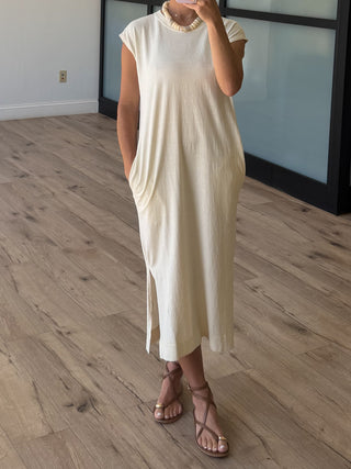 On The Go Midi Dress | Bone