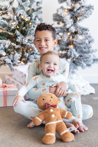 Kids Gingerbread Joy Pajama Set | Blue | Tiny Talulah