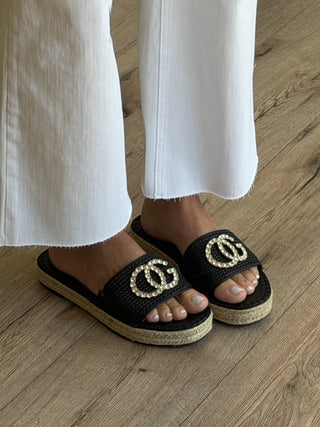 Cannes Espadrille Sandal | Black