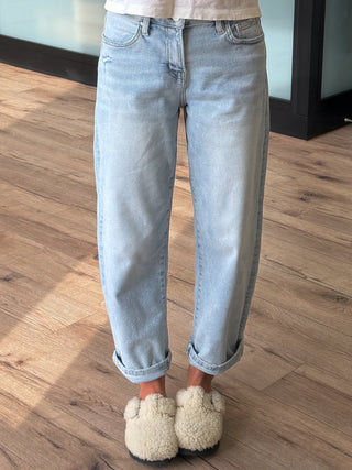 Kael Cropped Barrels | Light Wash | +Plus Available