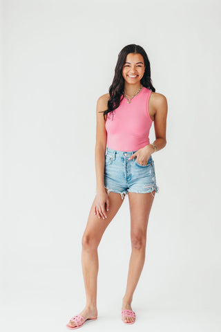 Afterglow Tank Bodysuit | Bubblegum