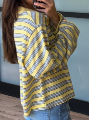 Classic Club Stripe Polo Top