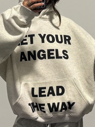 "Let Your Angels Lead" Graphic Hoodie