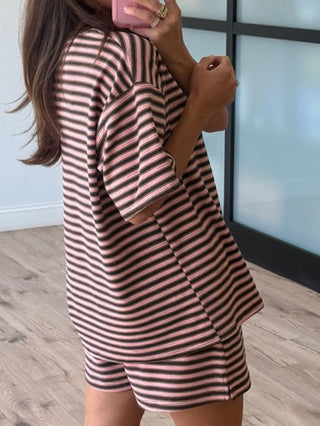 Cozy Era Oversized Knit Tee | Chocolate Blush
