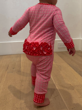 Pink Picnic Ruffle Zippy | Tiny Talulah