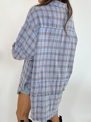 Stone Cliff Plaid Tunic | Peri Blue | +Plus Available | RESTOCK