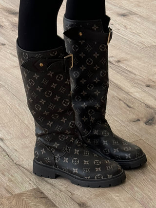 Carrington Riding Boots | Brown Print