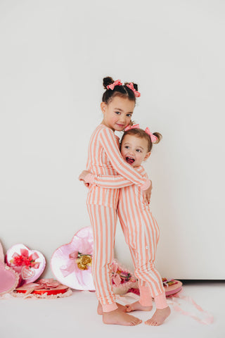 Kids Candy Striped Pajama Set | Pink | Tiny Talulah