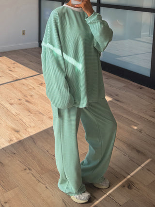 Just Lounging Knit Pullover | Jade | RESTOCK