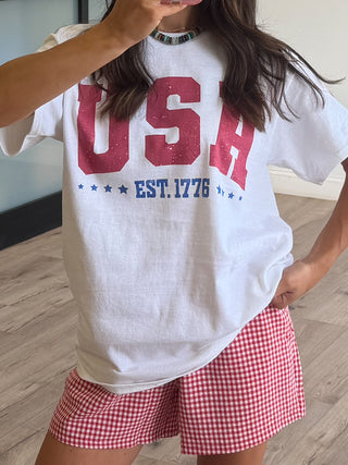 "USA" Oversized Graphic Tee