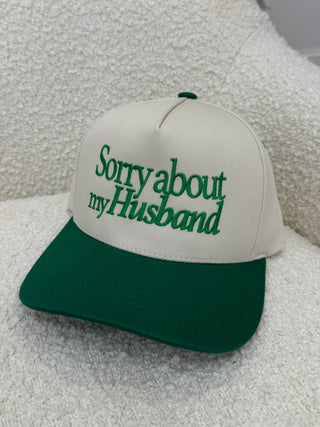 'Sorry About My Husband' Canvas Cap | 4 Colors Available