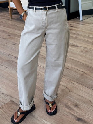 Kendall Barrel Jeans | Almond | +Plus Available