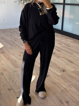 At Your Leisure Lounge Pants | Black | RESTOCK