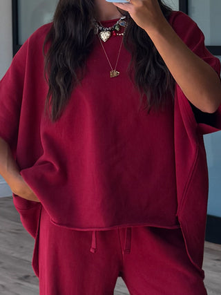 Worn Well Oversized Top | Scarlet