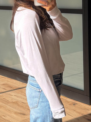 Stonewash Long Sleeve | White