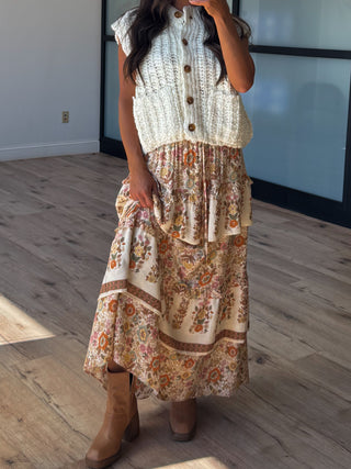 Meadowlore Tiered Skirt | Golden Harvest