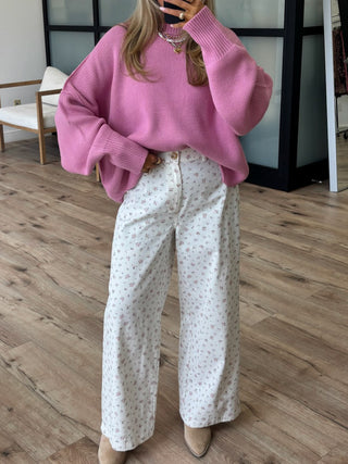 Prairie Floral Wide-Leg Pants | Pink | +Plus Available