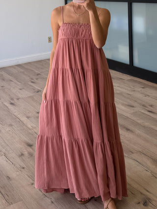 Carried Away Maxi Dress | Clay