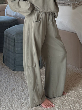 Lounge Around Pullover + Barrel Set | Sage