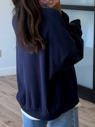 Take Two Layered Pullover | Navy | +Plus Available
