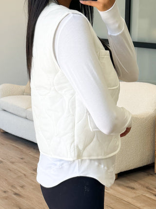 All Seasons Quilted Vest | White | +Plus Available | FINAL SALE