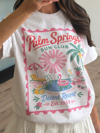 "Palm Springs" Stamp Graphic Tee