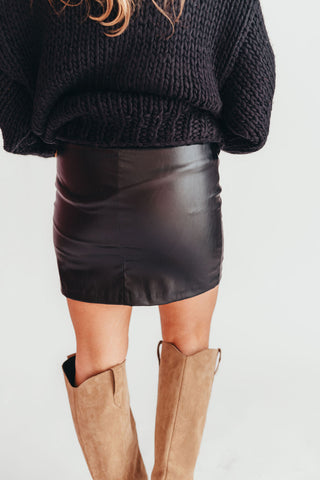 Hollie Faux Leather Skort