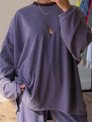 Just Lounging Knit Pullover | Lavender Mocha | RESTOCK