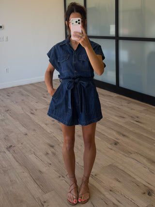 Utility Forge Denim Romper