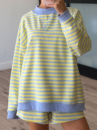 Leisure Mock Neck Sweatshirt | Citrus Sky
