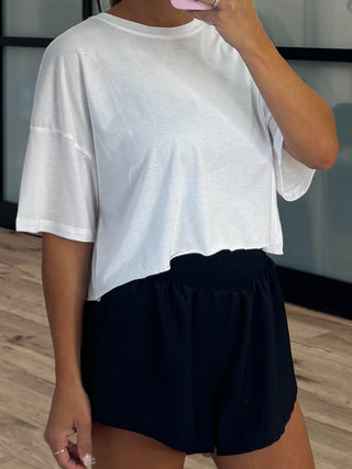 Replay Cropped Tee | White