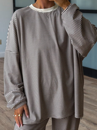 Just Lounging Knit Pullover | Chocolate