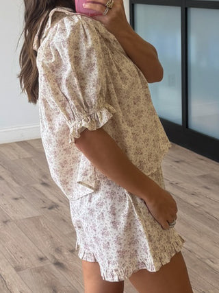 Tea Rose Collared Blouse