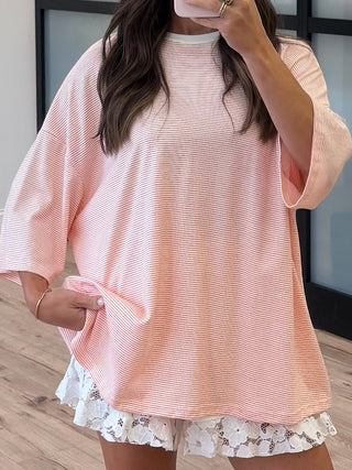 Creamsicle Stripe Oversized Tee