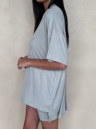 Novi Ribbed Tee + Shorts Set | Sage | +Plus Available | RESTOCK