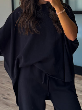 Worn Well Oversized Top | Black | +Plus Available