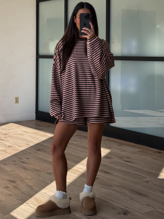 Cozy Era Knit Pullover | Chocolate Blush | RESTOCK