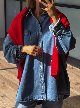Old Soul Denim Shacket | Medium Wash | +Plus Available